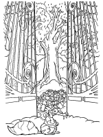 A coloring page of ice age